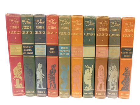 Collier's The New Junior Classics Hardcovers Book Sets 1-10 1953 (R9)
