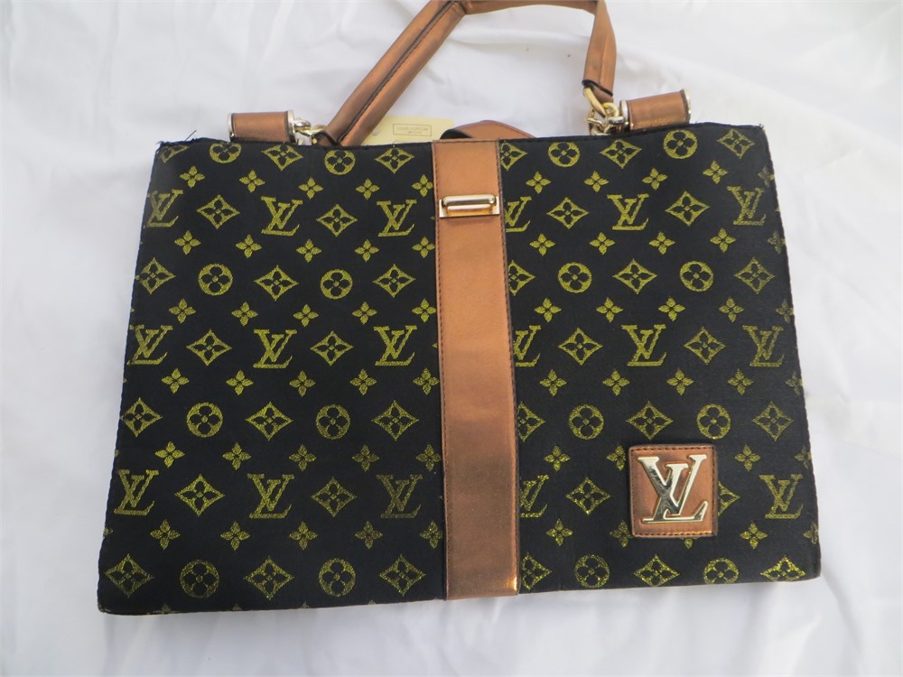 louis vuitton black gold bag