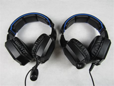 Run Mus Gaming Headphones Lot of 2 Tested Functional #GC717 (650)