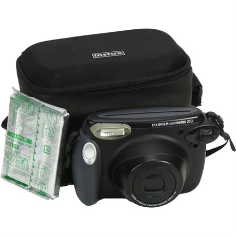 Fujifilm Instax 210 Instant Camera w/Carry Case + Extra Film, WORKS GREAT