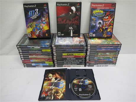 Lot Of 37 Sony Playstation 2 Video Games Complete With Manuals