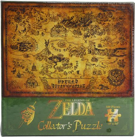 Legend of Zelda Hyrule Map Collector's Puzzle 550 Pc 18" x 24" |NEW SEALED!|