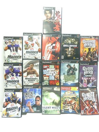 PS2 Game Lot; 16- Total, Assorted Titles