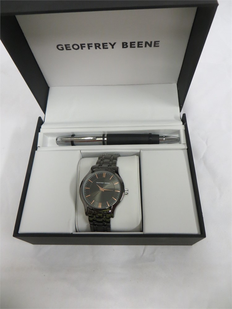 ShopTheSalvationArmy - Men's Geoffrey Beene Gun Metal Dress Watch & Pen ...