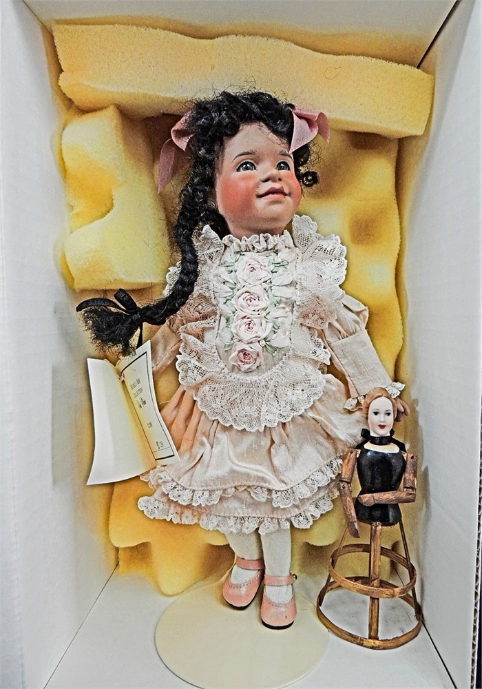 Shopthesalvationarmy Wendy Lawton Only Olivia 9 Doll ~ Jointed Wooden Body Mint In Box 