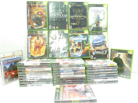 XBOX Game Lot; 38-Total, Assorted Titles ,Pre-Owned