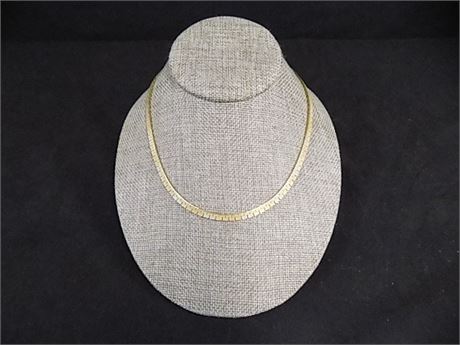 18K Men's Gold Necklace Marked 750, 27.33 grams
