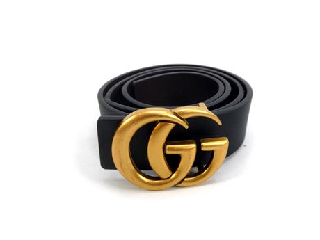 Gucci Belt Black & Brown, Size 44/110, Not Authenticated