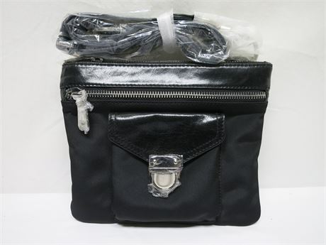 Brand New Chelsey Henry Black & Purple Shoulder Bag
