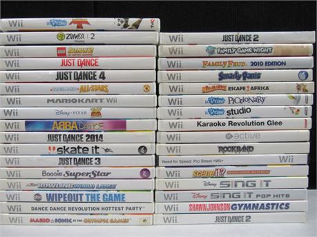 Nintendo Wii Video Game Lot of 33 #VG231 (650)