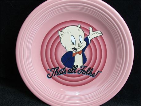 THE WARNER BROS STUDIO STORE PLATE PORKY THE PIG