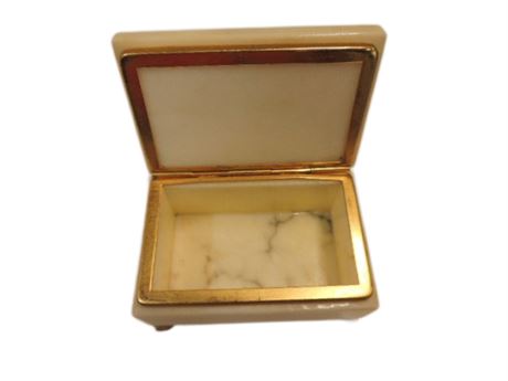 ShopTheSalvationArmy - Genuine Alabaster Jewelry Box With Gold Tone ...