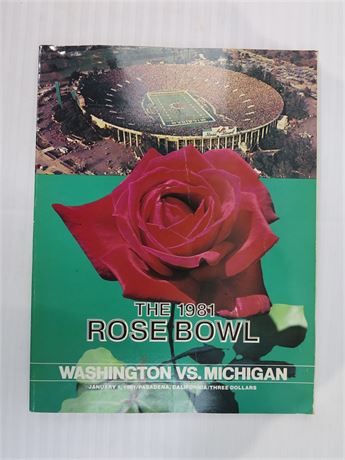 1981 Rose Bowl Washington vs. Michigan Program (670)