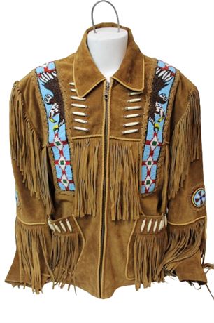ShopTheSalvationArmy - Native American Leather Jacket, Size XXL [A490]
