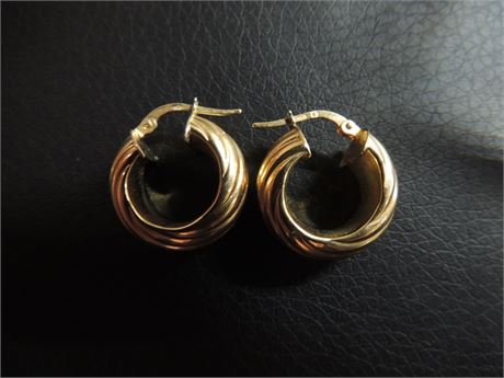 ShopTheSalvationArmy - FAR.IN-EX French 18kt Hoop Earrings 4 Grams *1238 AR