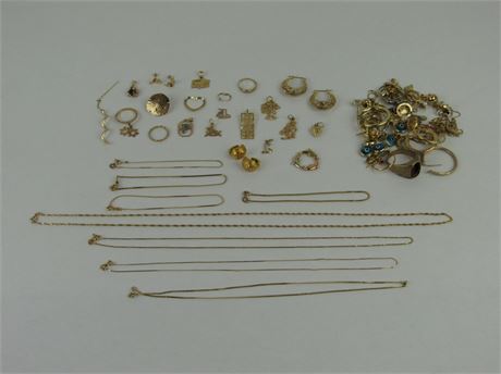 Lot of 14k Scrap and Wearable Gold 74.1g  (650)
