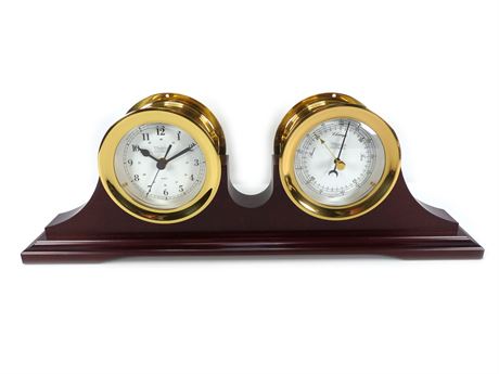 ShopTheSalvationArmy - Weems & Plath Brass Clock & Barometer w ...