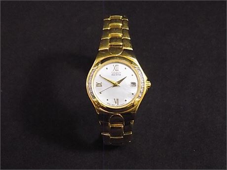 Citizen Eco-Drive Woman's Watch, Mother of Pearl Face Accented With Diamonds