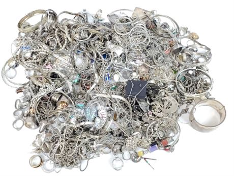 925 Stamped Silver Jewelry Lot 7.2lbs