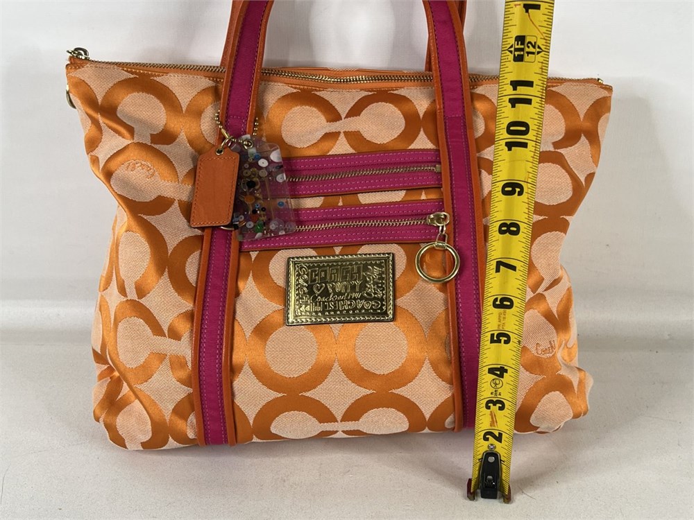 COACH Poppy トートバッグ ピンク ゴールド Online Thrift Store | ShopTheSalvationArmy - Coach Poppy Tote Bag