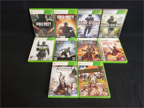 ShopTheSalvationArmy - Lot Of 10 XBOX 360 Games.