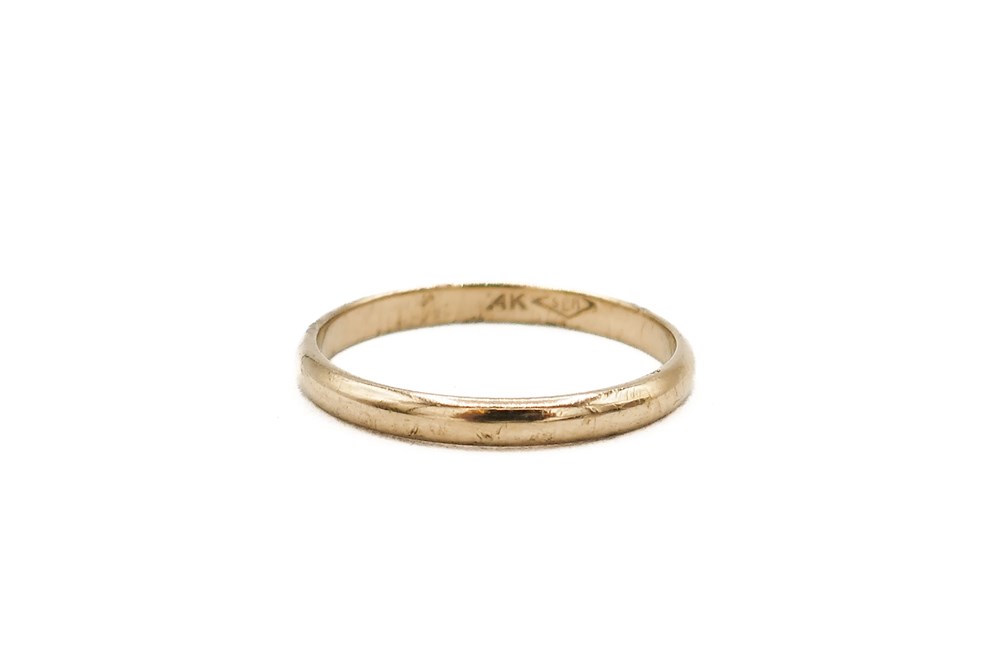 ShopTheSalvationArmy - Vintage 14K Gold Band Ring 2.5mm Signed SLM Size ...