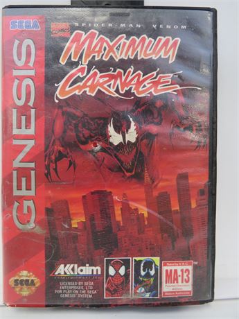 ShopTheSalvationArmy - Sega Genesis Spiderman/Venom Maximum Carnage W ...