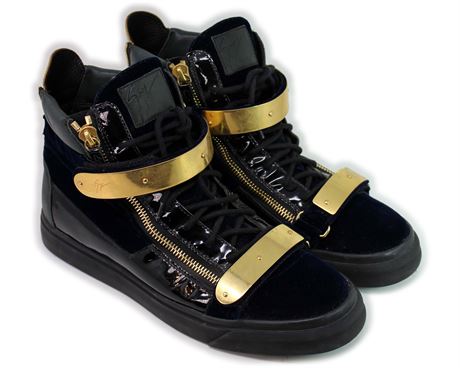 ShopTheSalvationArmy - Guiseppe Zanotti Coby Black Leather Hi Top ...