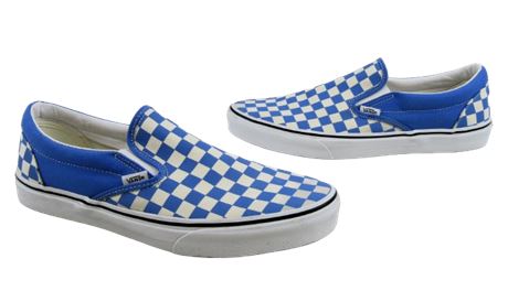 Shopthesalvationarmy - Vans Blue & White Checkered Classic Slip-on 