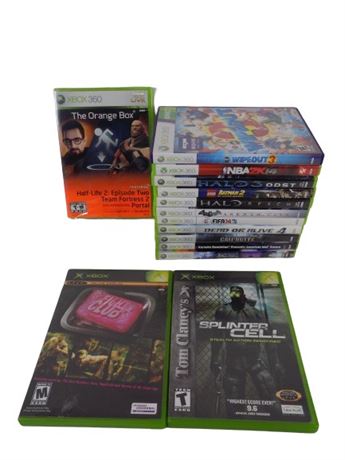 Xbox 360 & Xbox Games in Cases Lot of 14 [B1466]