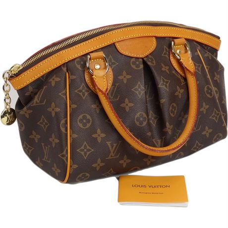 Louis Vuitton Brown Monogram Leather Shoulder Bag, Not Authenticated