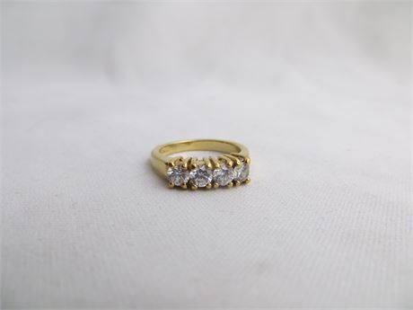 gold and diamond ring stamped korea