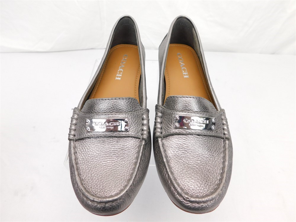 ShopTheSalvationArmy - Coach Fredrica Loafers Silver Leather Size 6