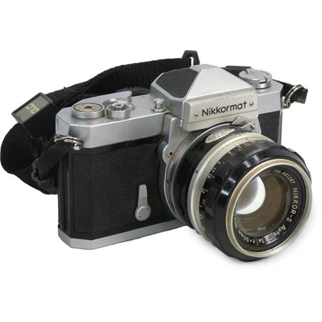 Vintage Nikon Nikkormat FTN 35mm SLR Film Camera w/Nikkor-S Auto 50mm F1.4 Lens