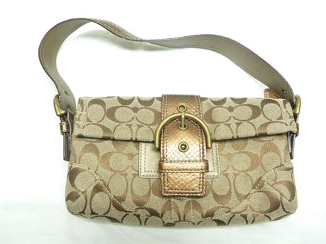 Coach Handbag/ Shoulder Bag; No.G05Q-8K88, Brown, 10"x6