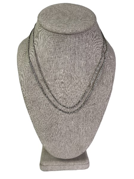 ShopTheSalvationArmy - 14K White Gold Chord Chains, 1mm & 2mm, 7.00 grams