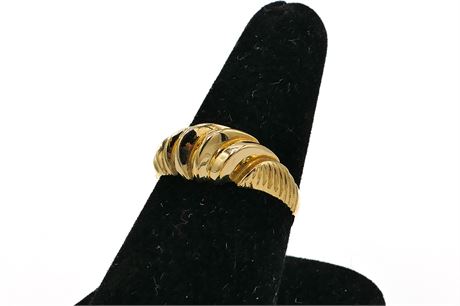 ShopTheSalvationArmy - ARR TURKEY 14K Gold Wavy Ring Size 8 (751)