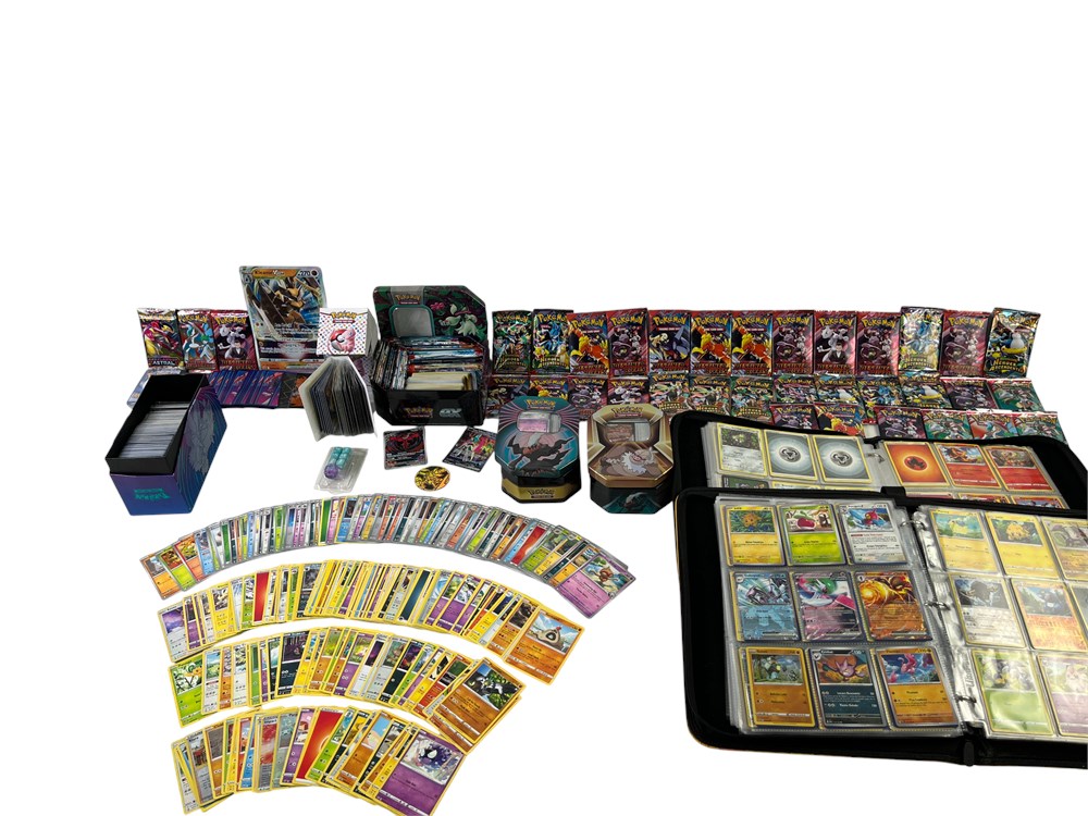 large pack of pokemon cards Inferno X Japanese Booster Box ex as a central highlight Huge Pokemon TCG Card Collection