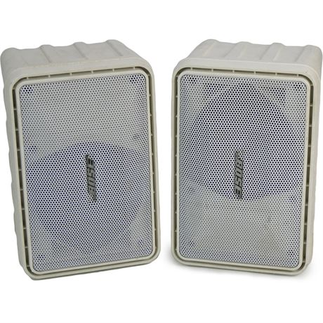 Bose Model 101 Music Monitor Indoor/Outdoor Speakers White 4Ohm 60WRMS PAIR