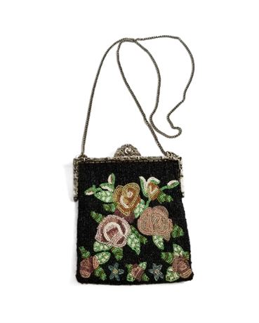 ShopTheSalvationArmy - Vintage Christiana Black Beaded Floral Roses ...