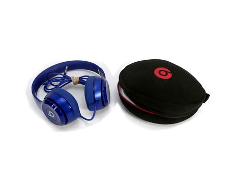 Beats Solo Headphones In Blue, w Soft Case