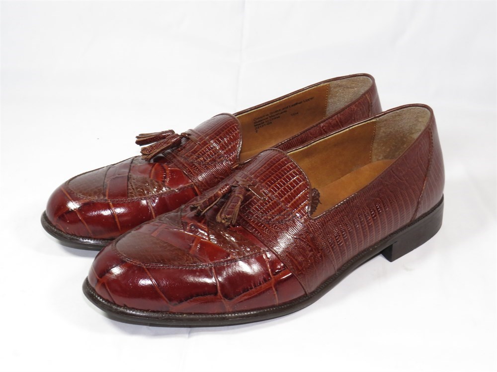 santana printed tassel loafers