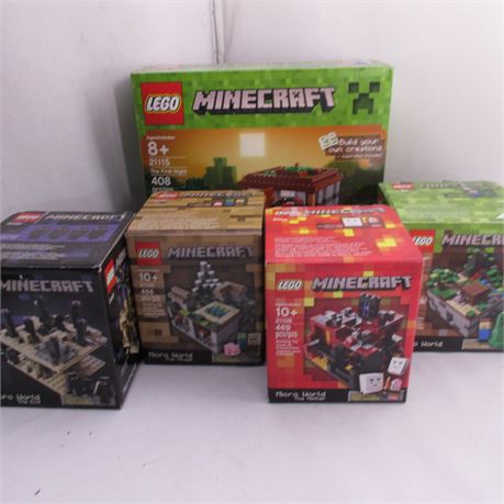 LEGOS - Five Sets of MINECRAFT LEGO Kits