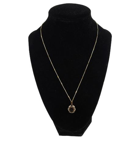 ShopTheSalvationArmy - Sterling Silver Necklace w/ Garnet Pendant (6 ...