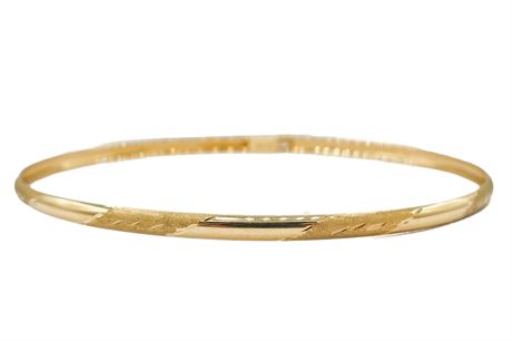 ShopTheSalvationArmy - 3mm Oroamerica 10K Yellow Gold Clasped Bangle ...