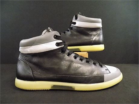 Prada 4T 2488 Leather High-Top Sneakers, Size:12