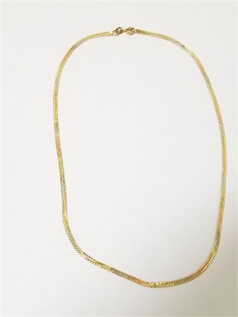 14K Gold 16" Necklace. 5.4 Grams Total Weight
