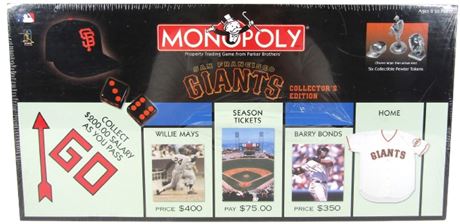 Sf Giants Monopoly board game brand new sold