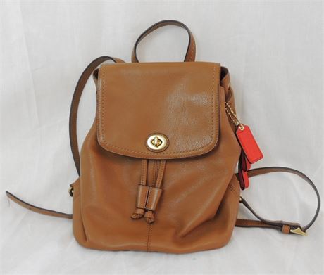 coach park leather backpack