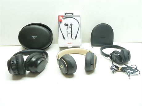 Lot Of Headphones; 2- Beats/ 1-Bose/ 1- TT, Pre-Owned/ Not Tested